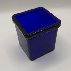 Blue Glass Square Vase